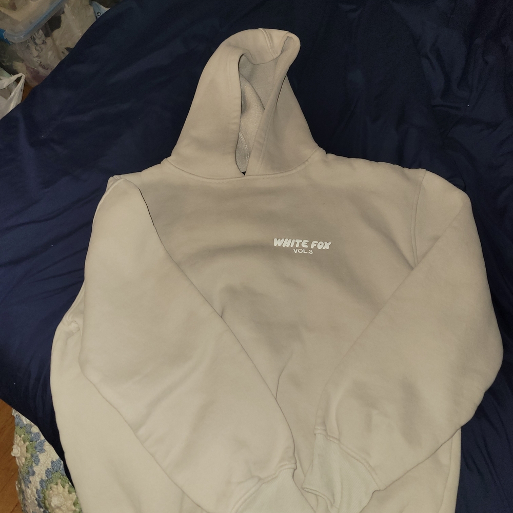 Off Stage White Fox Cream Hoodie